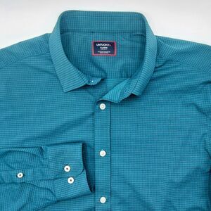 UNTUCKit Langhorne Men's XL Performance Shirt Long Sleeve Green Micro-Checked